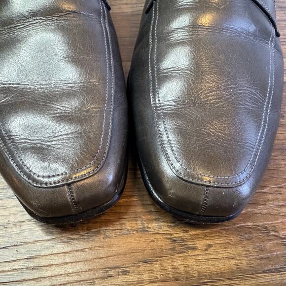 Vintage Continentals Bally Switzerland 9 M Laurence gray leather loafer R626 - Picture 4 of 14